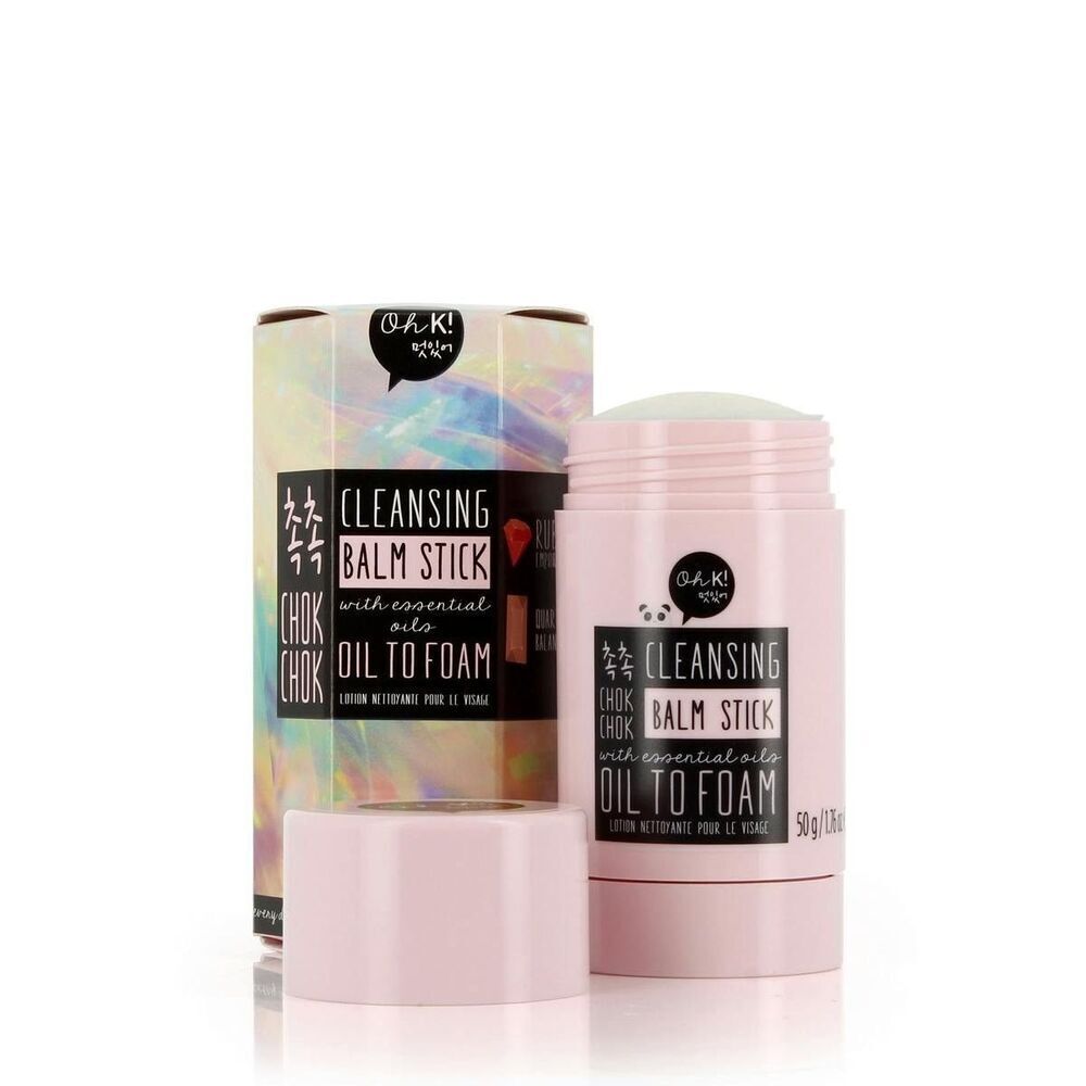 OH K! Cleansing Balm Stick Oil to Foam Essential Oil Ruby Quartz NEW Korean Chok